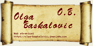 Olga Baškalović vizit kartica